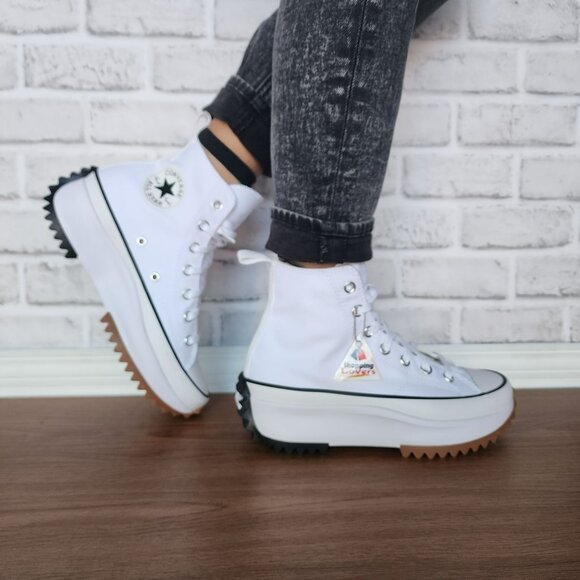 ⭐Converse Chuck Taylor Run Star Hike Hi 7.5 Women's Shoes Sneakers White 166799C - Picture 6 of 12
